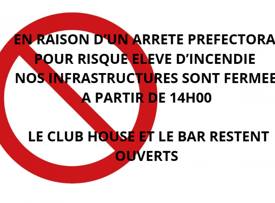 FERMETURE EXCEPTIONNELLE