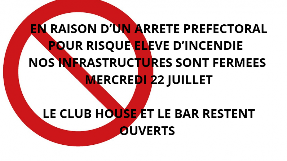 FERMETURE EXCEPTIONNELLE
